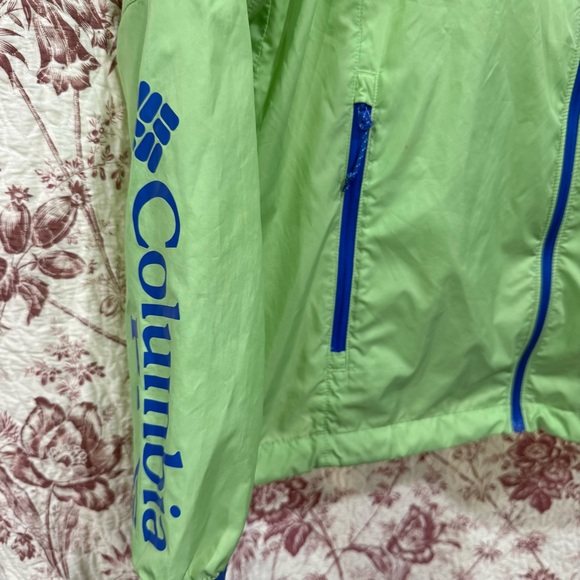 Columbia Green Lightweight Windbreaker Jacket Full Zip L - Picture 4 of 6